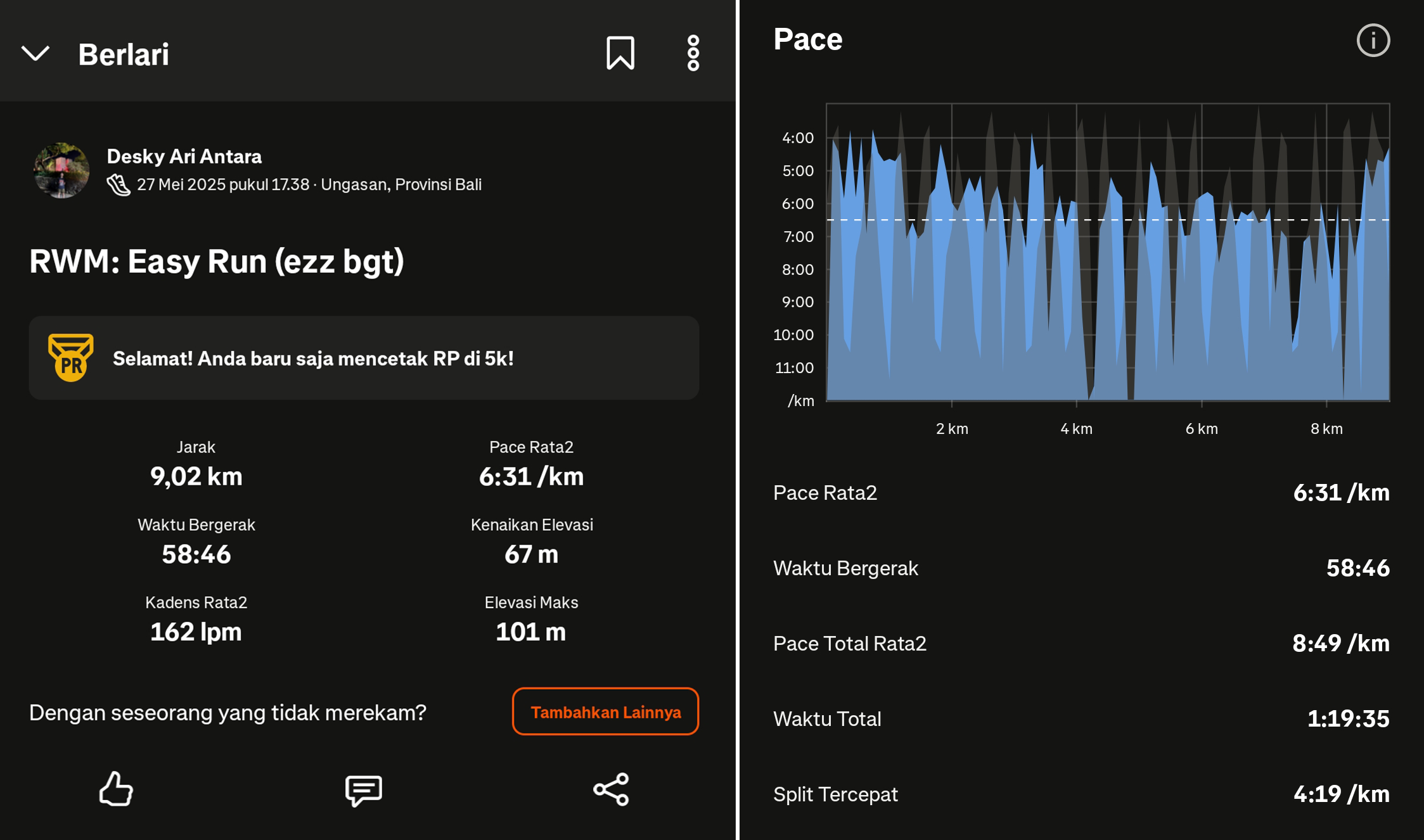 Contoh Screenshot Strava